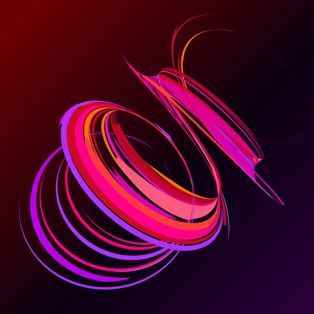 Purple round shapes on dark background, vector illustrationのイラスト素材