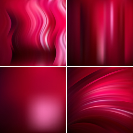 Abstract creative concept blurred background set. Elements for your website or presentation. Vector illustration. Red, pink colors.のイラスト素材