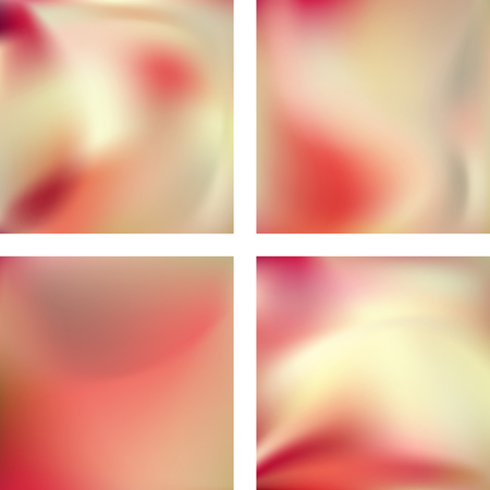 Set with pastel abstract blurred backgrounds. Vector illustration. Modern geometrical backdrop. Abstract template.のイラスト素材