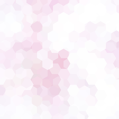 Abstract background consisting of pastel pink, white hexagons. Geometric design for business presentations or web template banner flyer. Vector illustrationのイラスト素材
