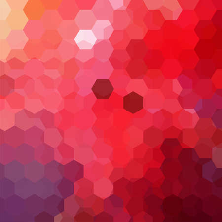 Abstract background consisting of red hexagons. Geometric design for business presentations or web...