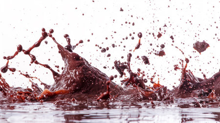 A group of water splashes colliding and interacting with each other, creating dynamic patterns and shapesの素材