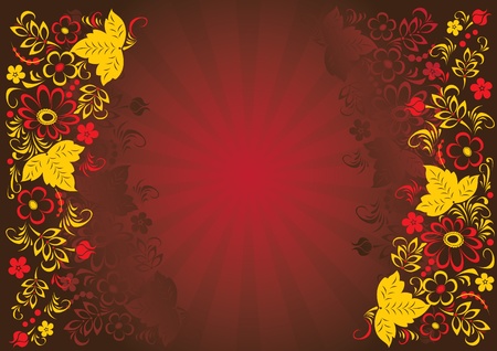 Stylized floral designs.のイラスト素材