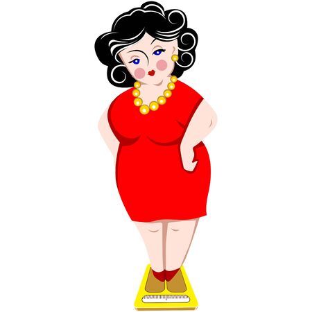 Full brunette on the scale.のイラスト素材