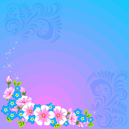 Angular floral designs.のイラスト素材