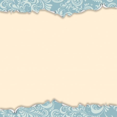 ragged blue wallpaper with a frosty ornamentのイラスト素材