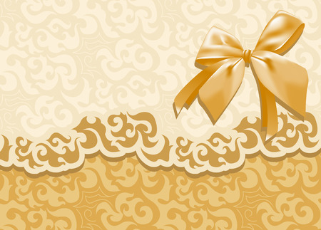 Blank envelopes or invitations. Abstract ornament and bow.のイラスト素材