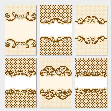 Set of card templates for Save The Date and any cards, invitations.のイラスト素材