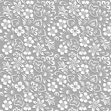 Stylized floral designs. The background of hand-drawn flowers. Seamless.のイラスト素材