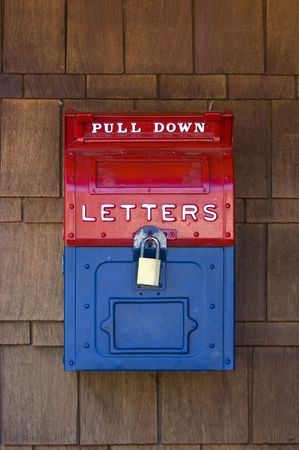 Vintage US Mail mailboxの写真素材