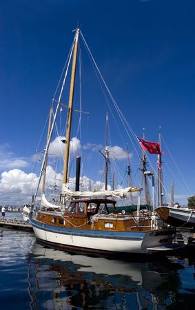 Yacht in Victoria, BCの写真素材