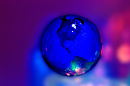 Glowing globe (North America)の写真素材