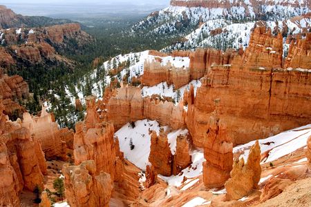 Snow of Bryce Canyon, Utahの写真素材