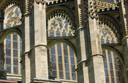 Detail of St. Barbara's Cathedral in Czech republicの写真素材