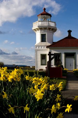 Mukilteo lighthouse, Washingtonの写真素材