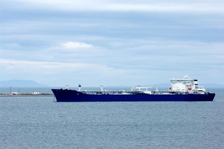 Cargo ship in Washington watersの写真素材