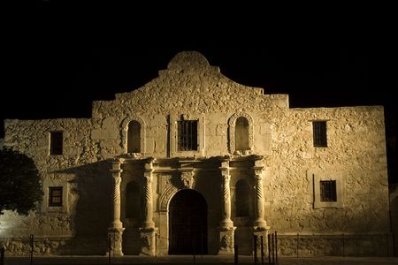 The Alamo mission in San Antonio Missions National park - famous landmark in Texasの写真素材