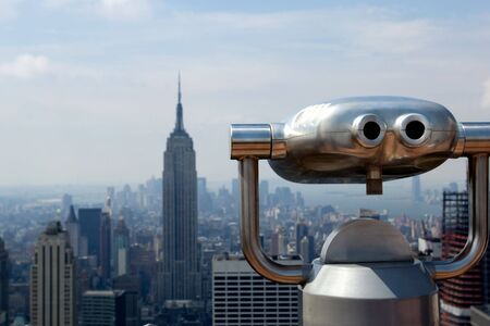 Observation deck of Rockefeller center in NYCの写真素材