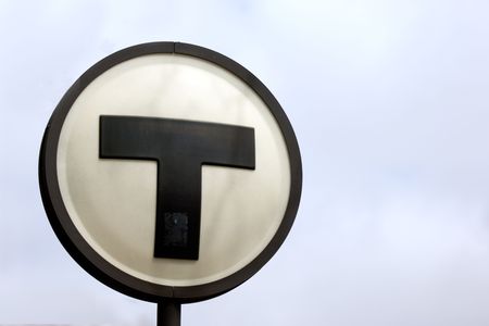 Boston Public Transportation signの写真素材