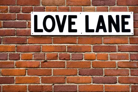 Love lane in Brooklyn Heights neighborhood, NYCの写真素材