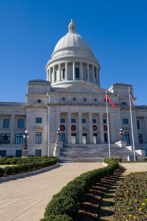 State senate building in Little Rock, capital of Arkansasの写真素材
