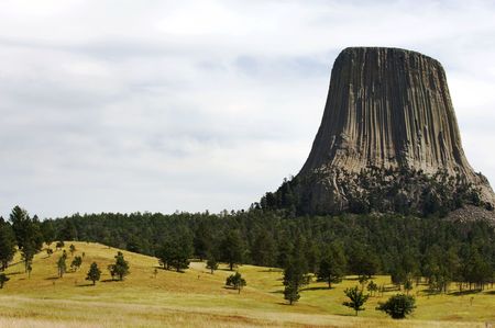 Devils Tower National Monument (Bear Lodge in Native american culture)の写真素材