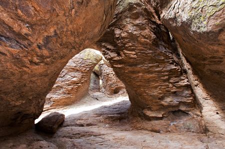 Echo Canyon Grotto in Chiricahua National monument, Arizonaの写真素材