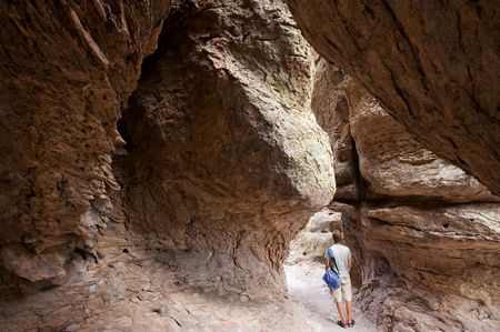 Echo Canyon Grotto in Chiricahua National monument, Arizonaの写真素材
