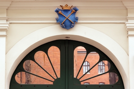 Gates to Collegium Maius in Jagiellonian University,  Krakowのeditorial素材