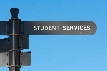 Student services sign at San Diego State Universityの写真素材