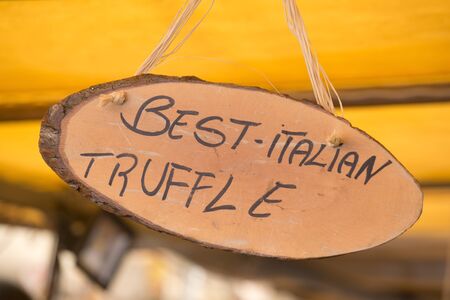 Best Italian truffle sign in Campo De Fiori famous street marketの写真素材