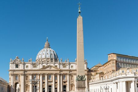 Saint Peters Basilica and square in Vatican city, Romeのeditorial素材