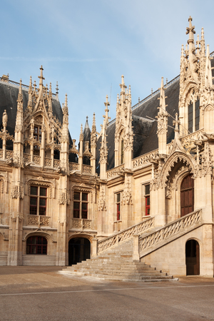 Flamboyant style of Palais de Justice in Rouen, Normandyのeditorial素材