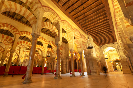 The interior of Mezquita in Cordoba Spainのeditorial素材