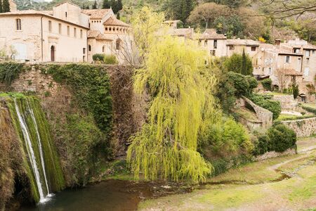 Famous Saint Guilhem le Desert village,    Franceの写真素材