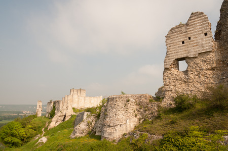 Chateau Gaillard, ruined famous castle of Richard the Lionheart, Normandyの写真素材