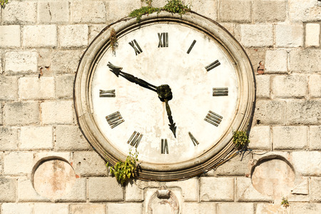 Medieval Clock Tower on main Square of Arms, Kotor, Montenegroの写真素材