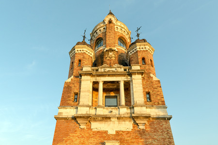 Gardos memorial Tower (Millennium Tower) in old town Zemun, part of Belgrade, Serbiaの写真素材