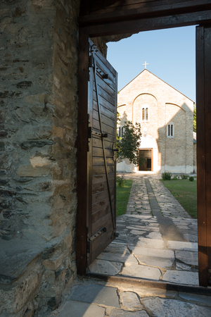 XII century Studenica Serbian Orthodox Monastery in Serbiaの写真素材