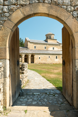 XIII century Sopocani Serbian Orthodox Monastery in Serbiaの写真素材