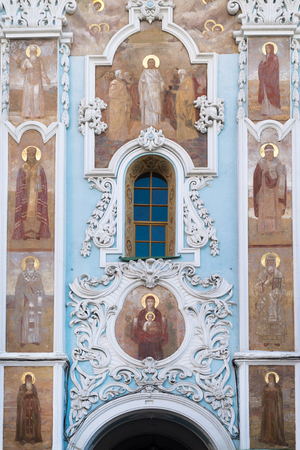 Gate Church of the Trinity, entrance to Kiev Pechersk Lavra, Kievの写真素材