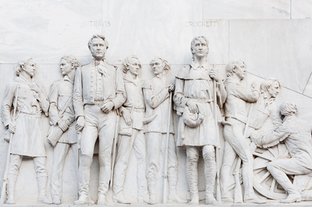 Alamo Cenotaph, the monument to Battle of Alamo, in historical district of San Antonio, TXのeditorial素材