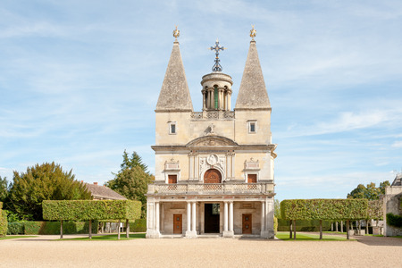 Family chapel of  medieval Chateau d'Anet near Dreux  in Normandy, Franceのeditorial素材