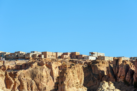 Acoma Pueblo (Sky City), Native American reservation atop mesa near Albuquerque, New Mexicoの写真素材
