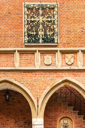 Medieval Jagiellonian University, Collegium Maius, Krakow, Polandの写真素材