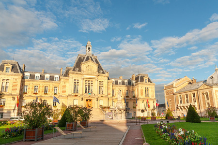 City Hall (Hotel de ville) of Evreux, the capital of the department of Eure, Normandy region of Franceの写真素材
