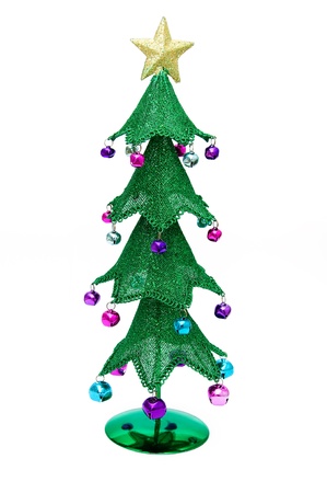Christmas tree isolated on a white backgroundの写真素材