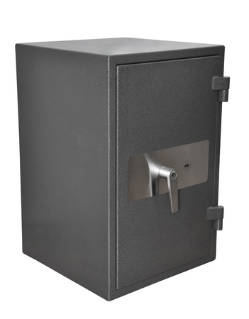 Bank safe isolated on white backgroundの写真素材