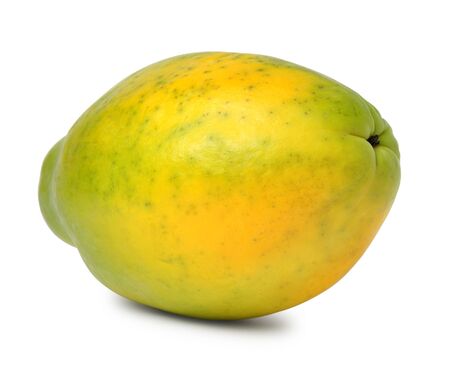 Papaya isolated on white backgroundの写真素材
