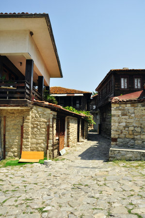 Nessebar, Bulgaria. The streets of Old Town. Summer 2012のeditorial素材
